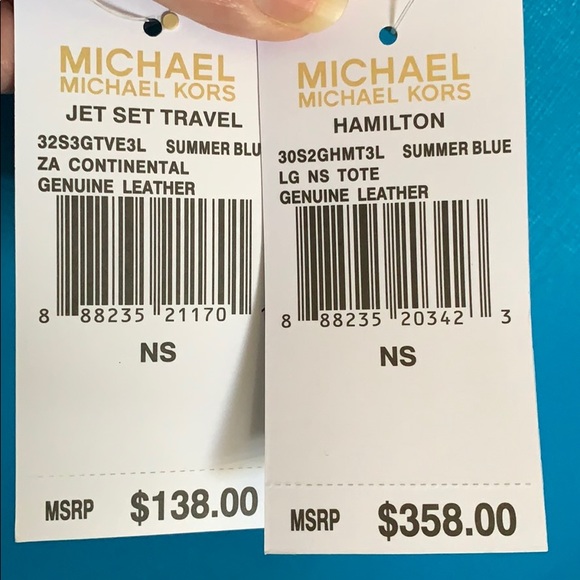 Michael Kors Blue Hamilton Bag and Wallet NWT - Picture 4 of 8